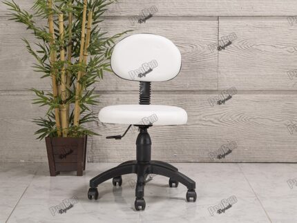 Amortisörlü Çalışma Sandalyesi | Beyaz - Plastik Ayak