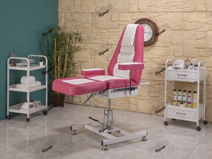 Royal-3 Hidrolikli Saç Ekim Koltuğu | Pembe - Beyaz